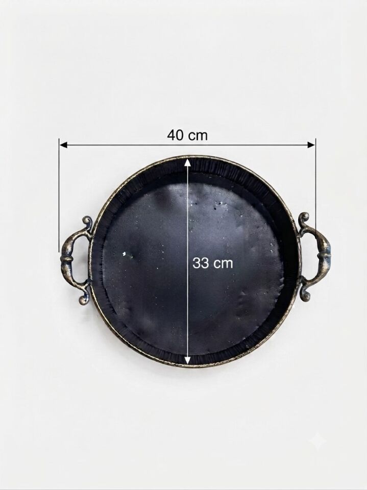 PANALI PNL-MG112 M METAL DEKORATİF TEPSİ 40 x 33 x 10 cm