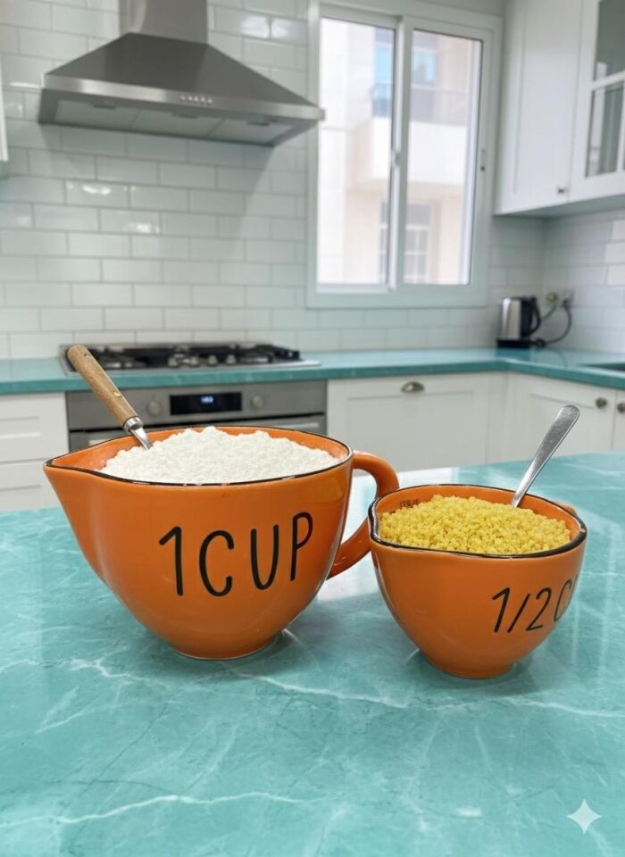 2'Lİ SERAMİK ÖLÇÜ BARDAĞI SETİ ORANGE 250 ML/500 ML