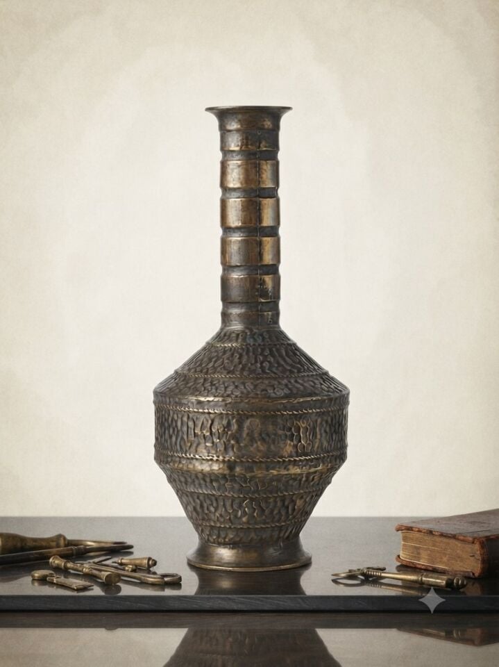 PANALI METAL DEKORATİF VAZO 65 x 30 cm