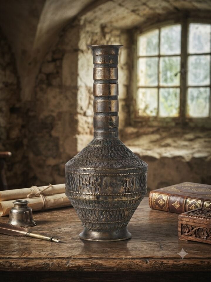 PANALI METAL DEKORATİF VAZO 65 x 30 cm