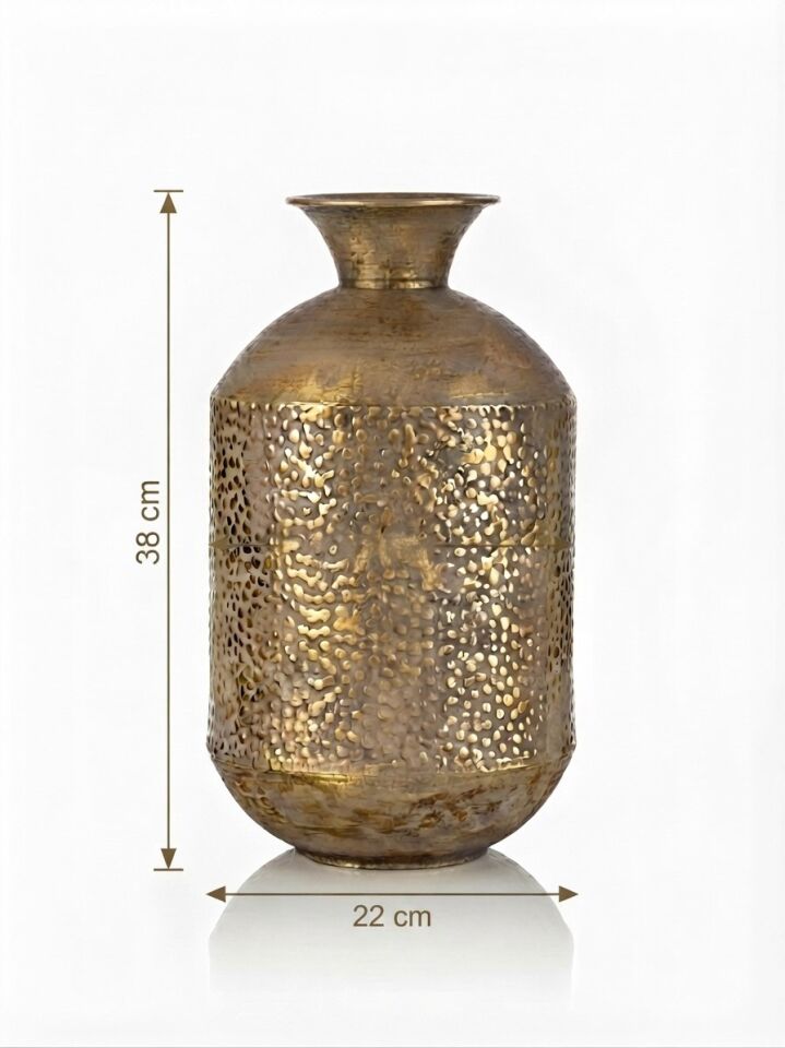 PANALI PNL-MG118 M METAL DEKORATİF VAZO 38 x 22 cm