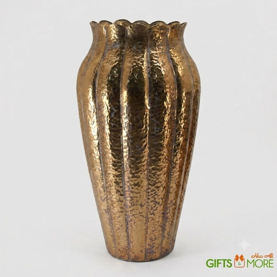 PANALI METAL DEKORATİF VAZO BÜYÜK BOY  68,5 x 35,5 cm