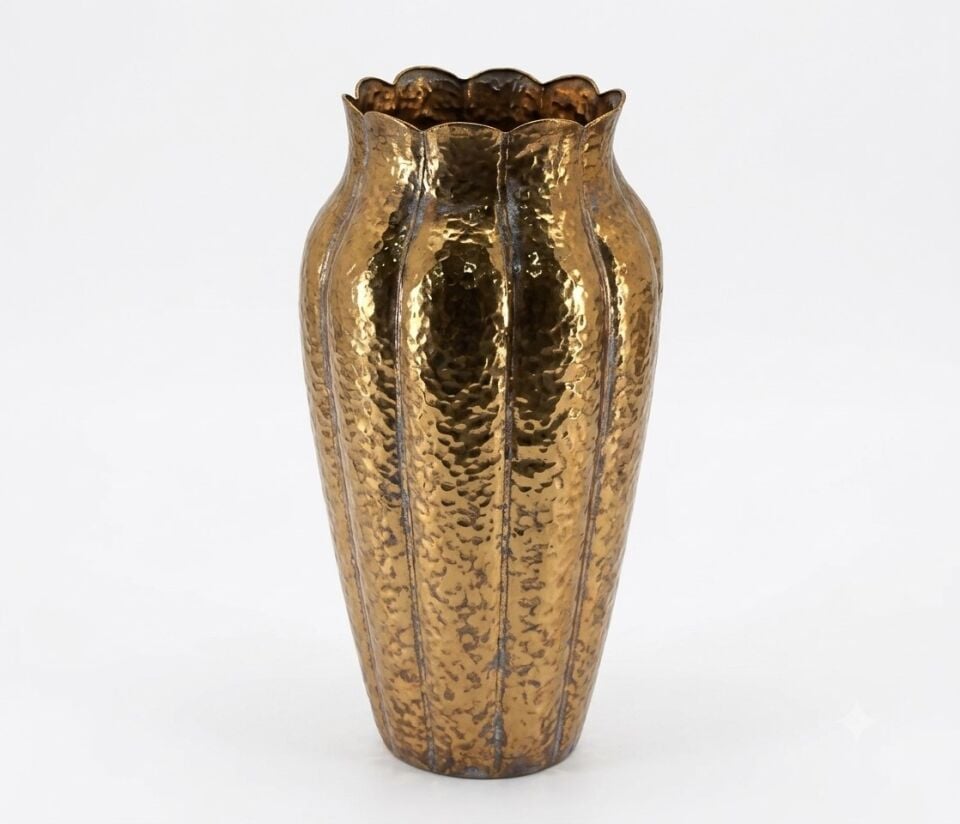 PANALI METAL DEKORATİF VAZO ORTA BOY 46,5 x 24,5 cm