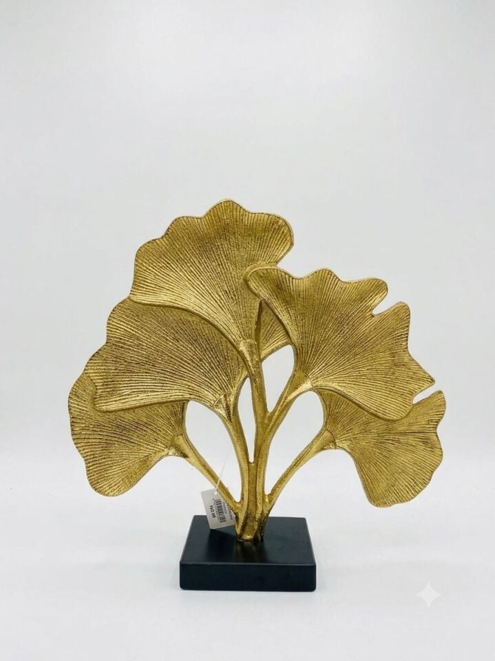 GİNKO YAPRAK BÜYÜK BOY GOLD 37 CM