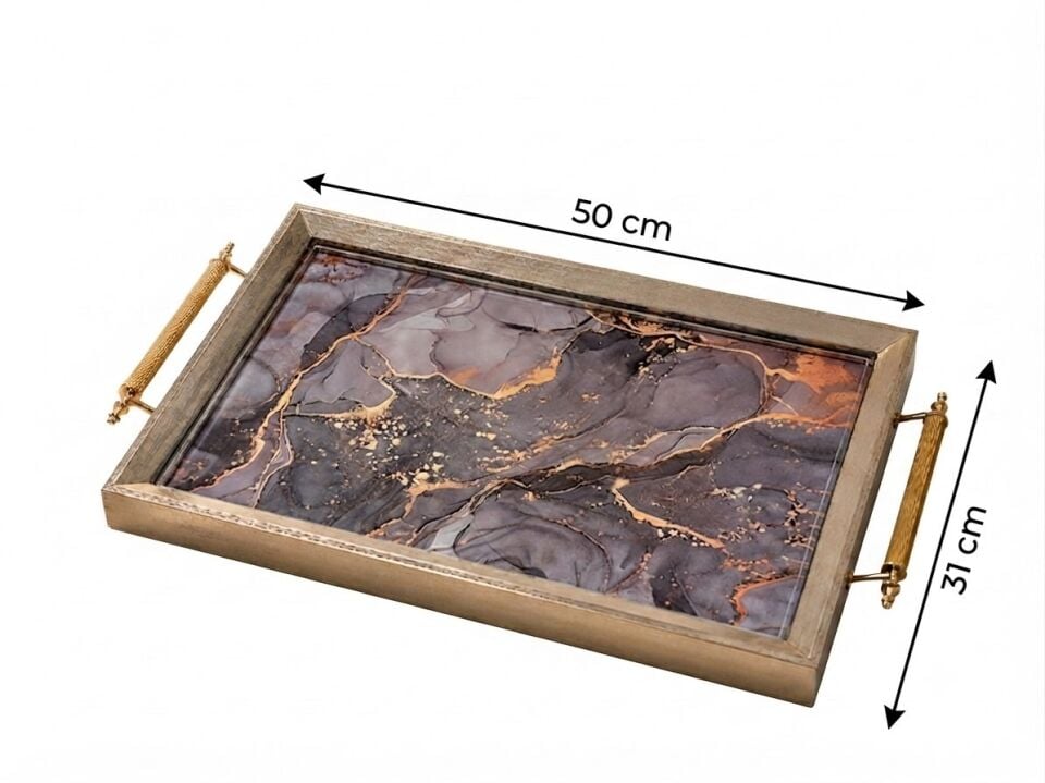 GÜMÜŞ TEPSİ 50X31X4 CM