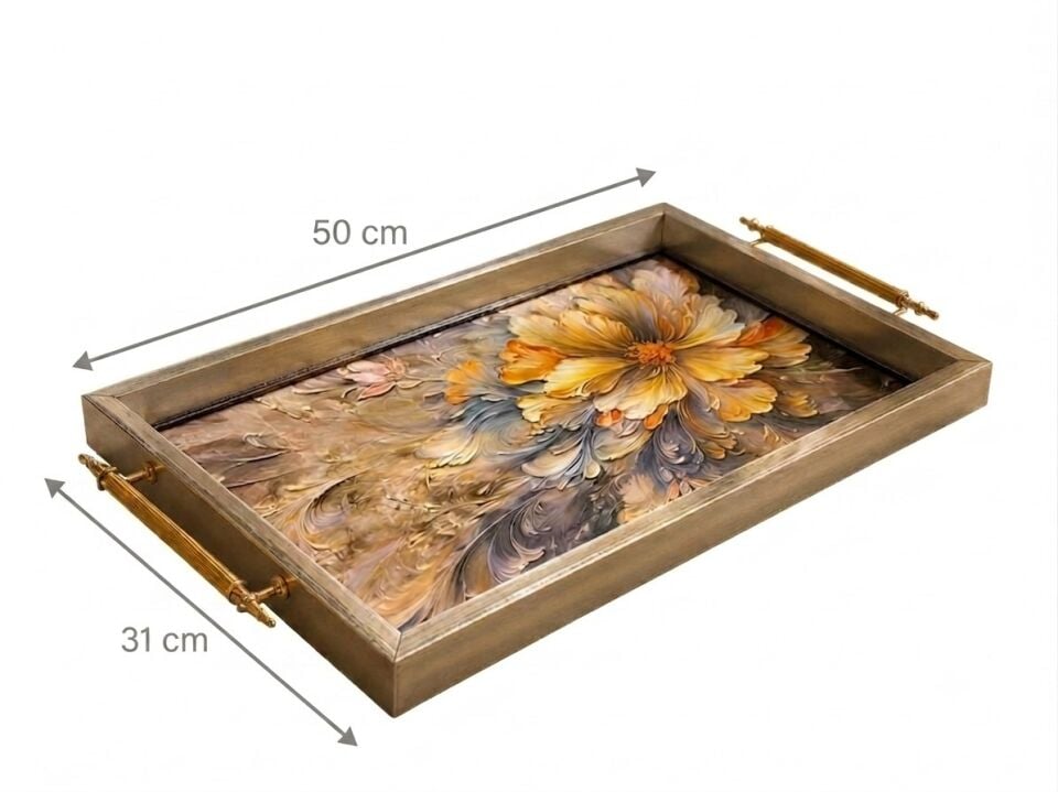 1031 GÜMÜŞ TEPSİ 50X31X4 CM