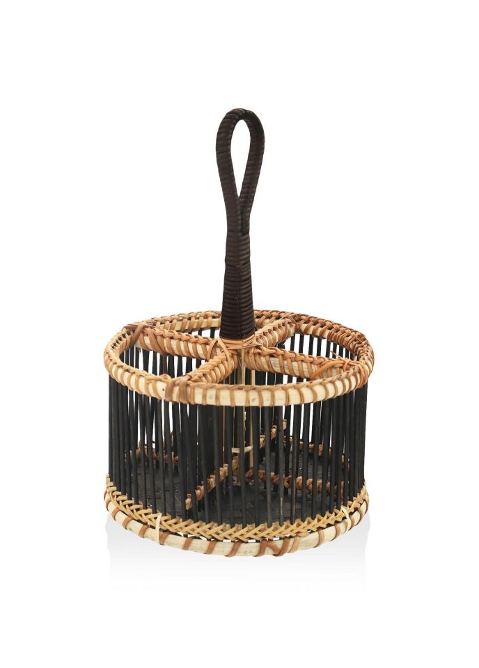 Bambu Kaşıklık Siyah 30x19x12 cm