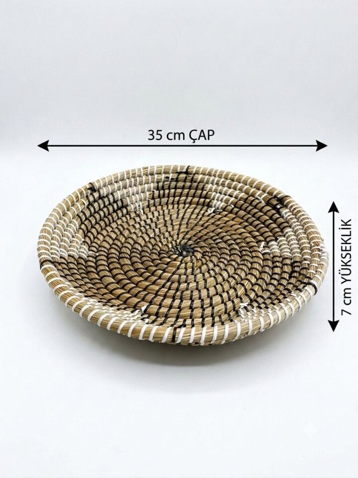 MEYVELİK YUVARLAK SEPET KÇK 35 x 7 cm