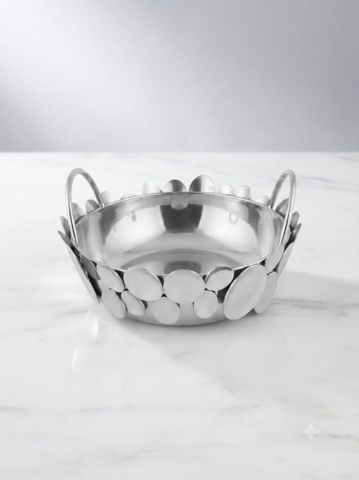 METAL DEKORATİF KASE KÇK 27 x 10 cm