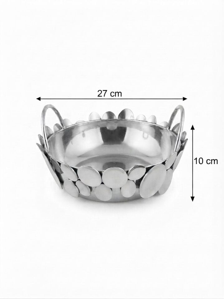 METAL DEKORATİF KASE KÇK 27 x 10 cm