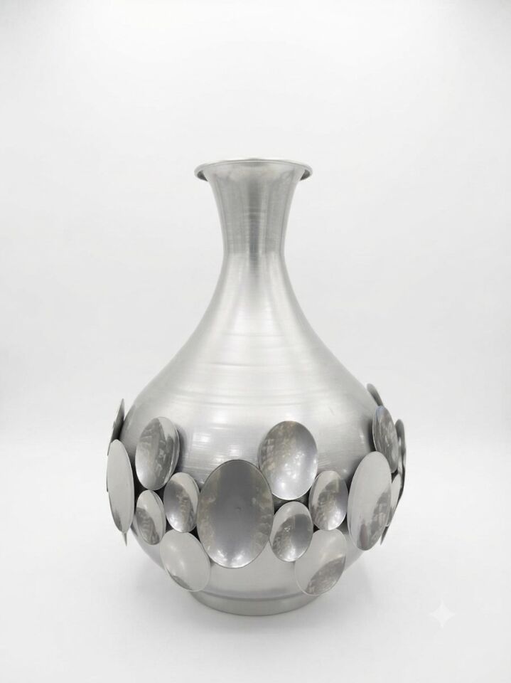 METAL DEKORATİF VAZO BÜYÜK 34 x 25 cm