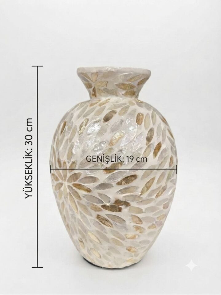 SEDEF VAZO KREM KÇK 30 x 19 cm