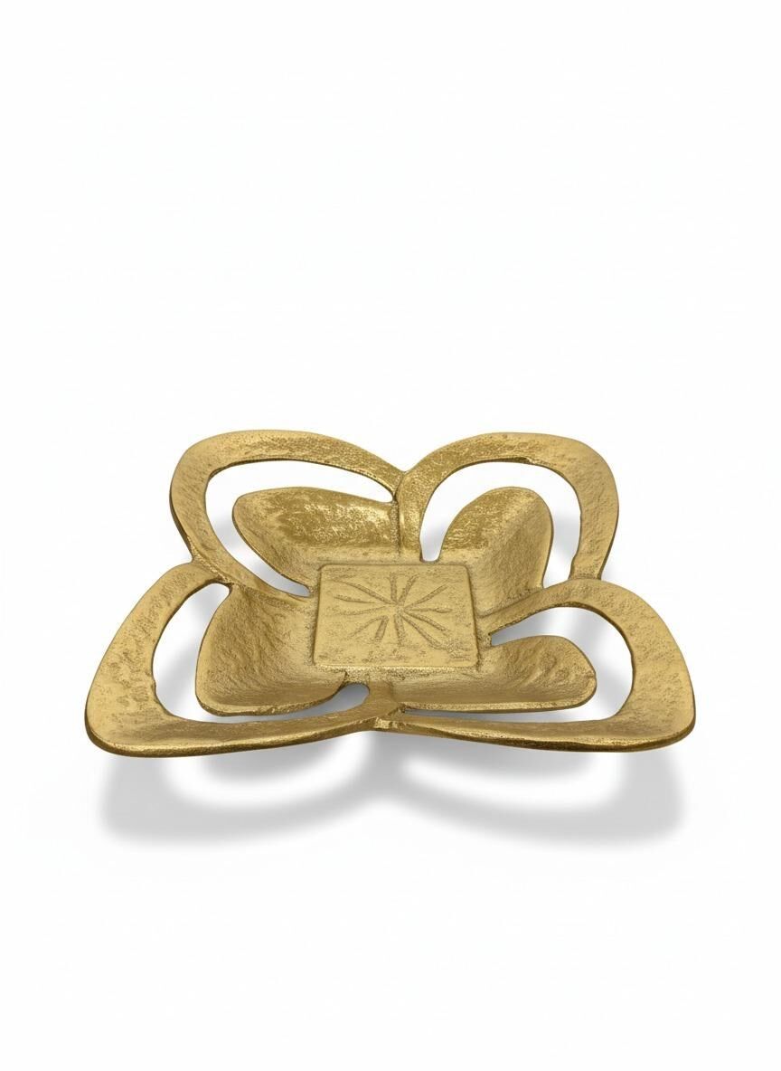 FESTIVE KARE MEYVELIK GOLD 28X28X6 CM