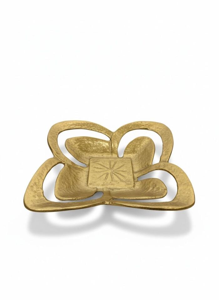 FESTIVE KARE MEYVELIK GOLD 28X28X6 CM