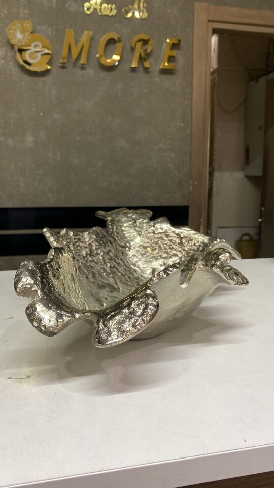 FINY DEKORATIF TABAK SILVER 28X40X10 CM