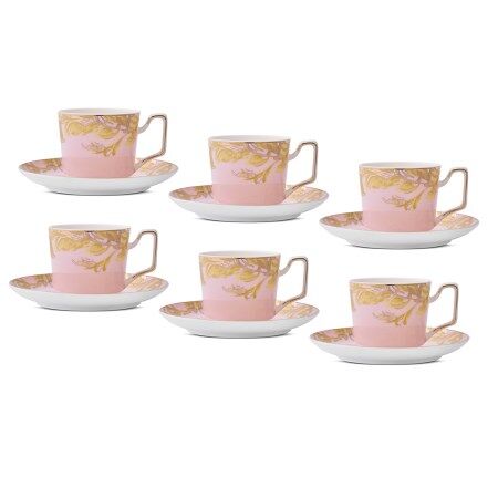 ARYILDIZ PEONY PEMBE KAHVE FINCAN TAKIMI 12P