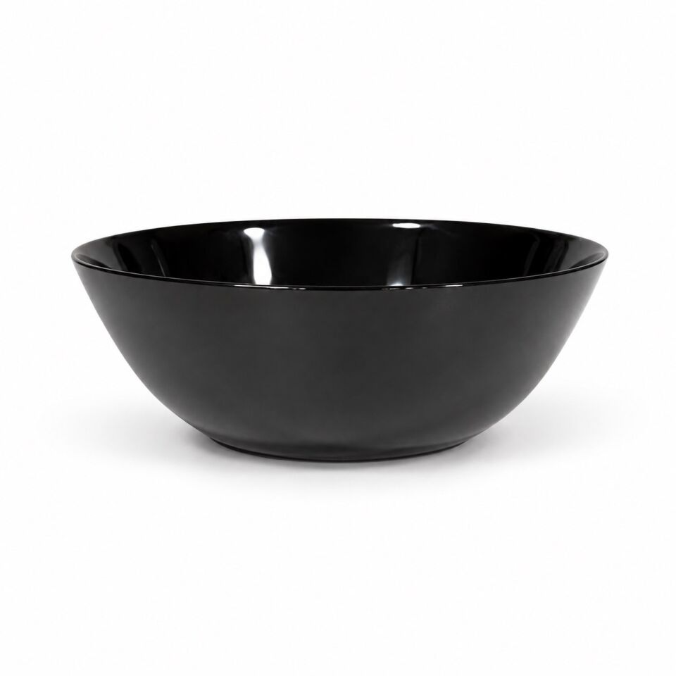 ZELIE ÇOK AMAÇLI 6 LI SİYAH CAM KASESİ 16 CM