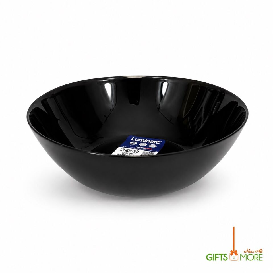 ZELIE ÇOK AMAÇLI 6 LI SİYAH CAM KASESİ 16 CM