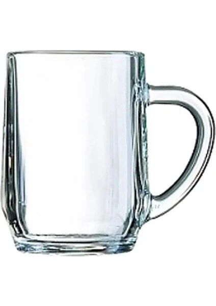 Haworth 590 Ml Temperli kulplu Kupa Bardak Şeffaf