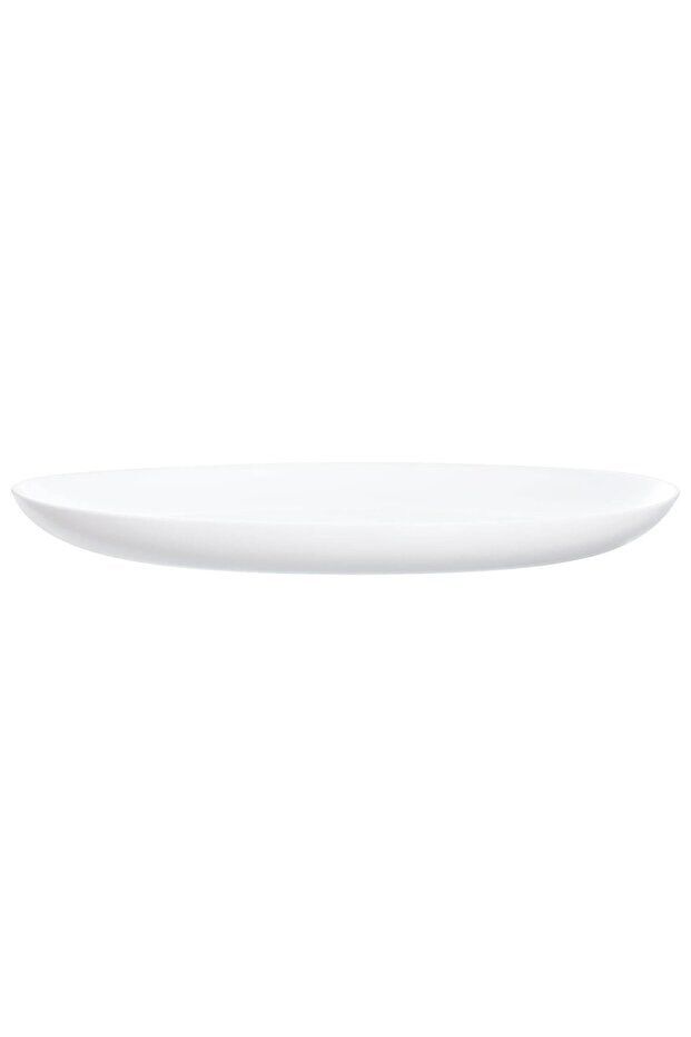 TEMPERLİ CAM OVAL BEYAZ  SERVİS TABAĞI 33CM