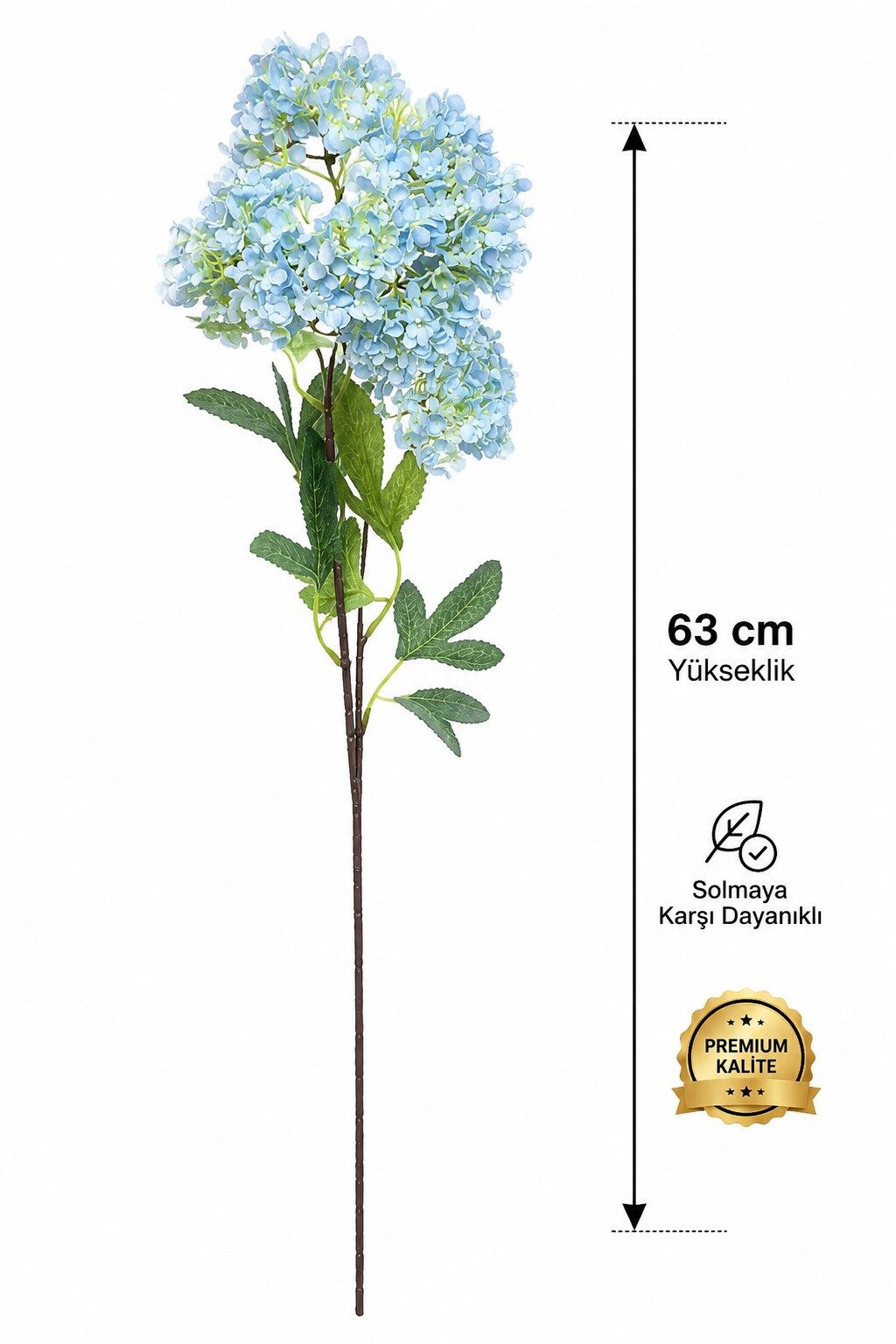 YAPAY MAVİ MİNE DAL 63 CM