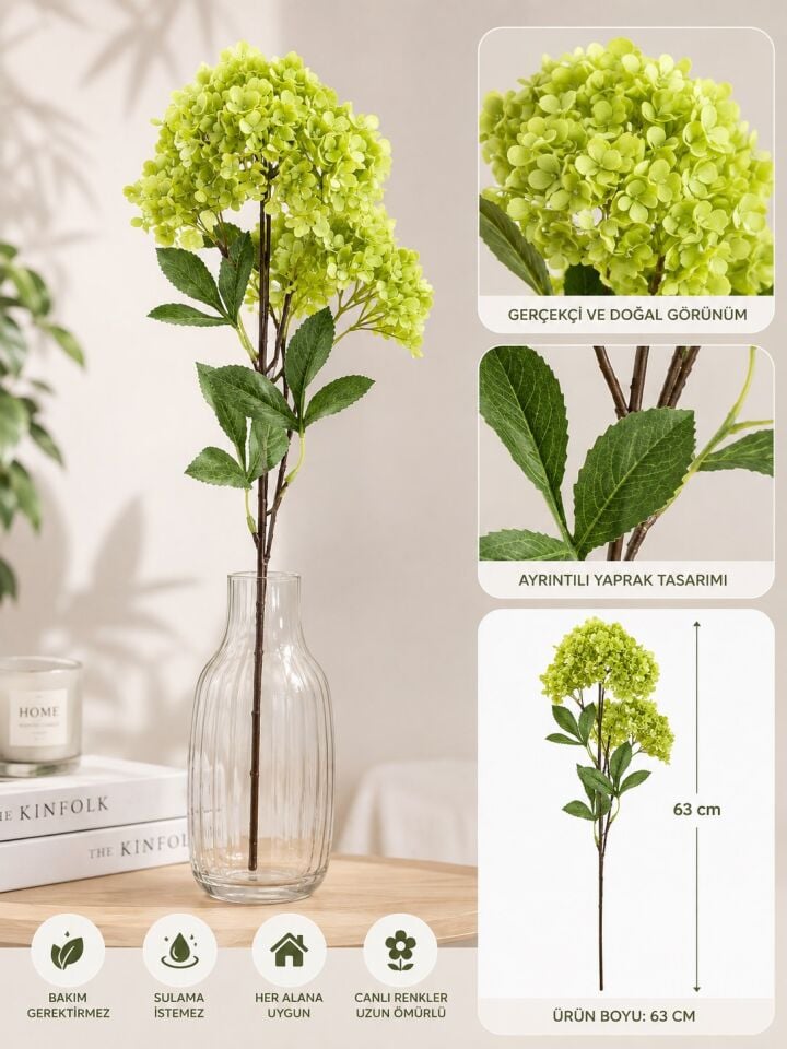 YAPAY YEŞİL MİNE DAL 63 CM
