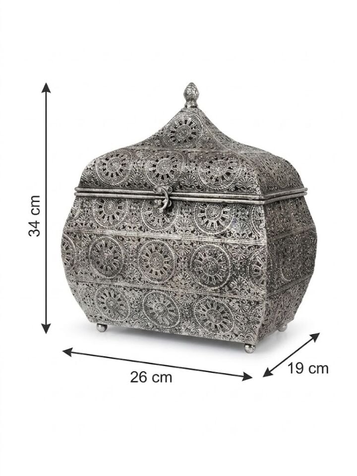 PANALI PNL-MG127 L BLACK METAL DEKORATİF KUTU