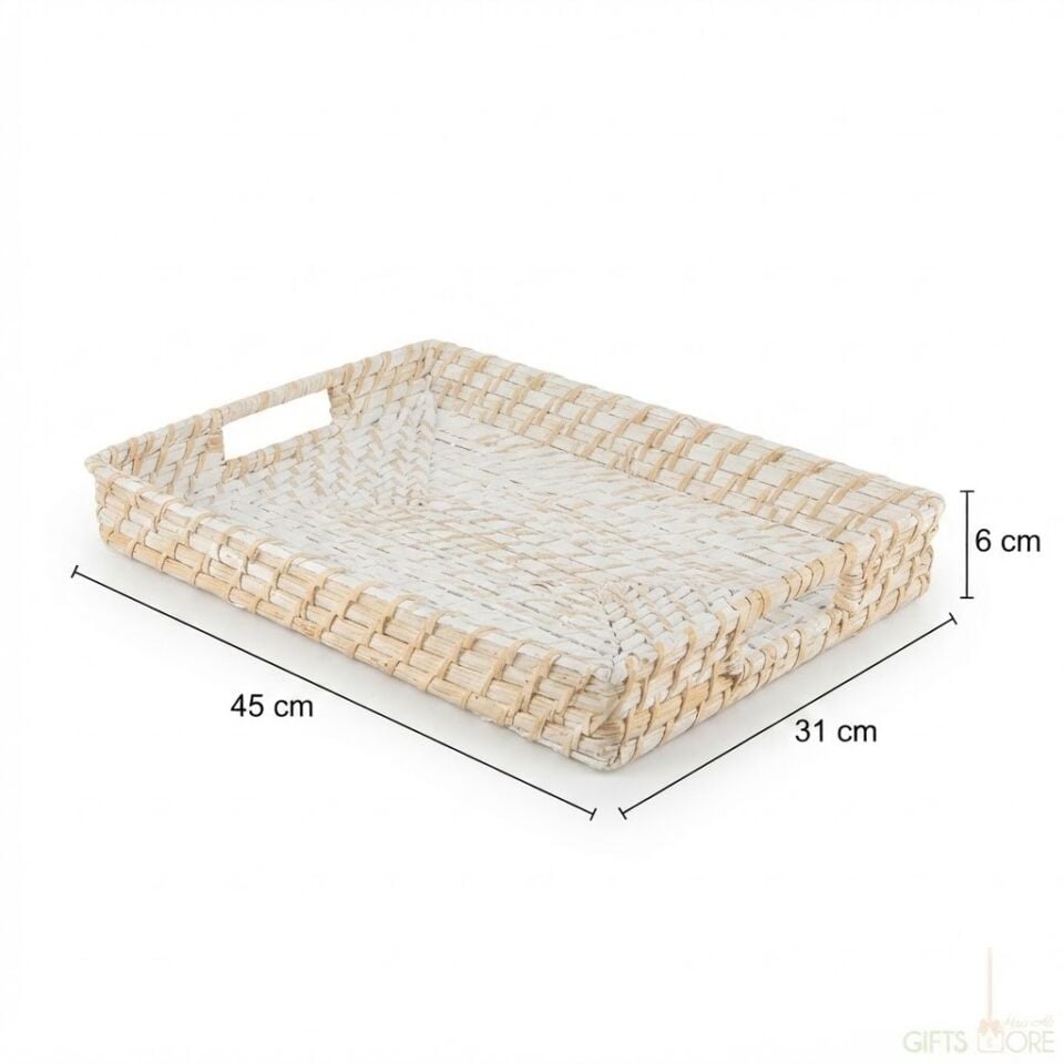 Hasır Tepsi Dikdörtgen 45x31x6 cm