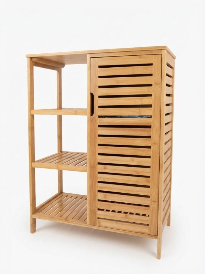 PANALI BAMBU ÇEKMECELİ DOLAP 88 x 66 x 33 cm