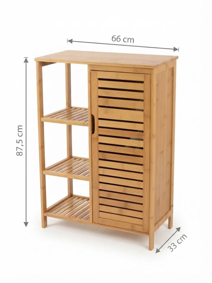 PANALI BAMBU ÇEKMECELİ DOLAP 88 x 66 x 33 cm