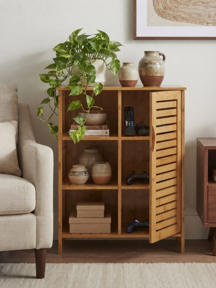 PANALI BAMBU ÇEKMECELİ DOLAP 88 x 66 x 33 cm