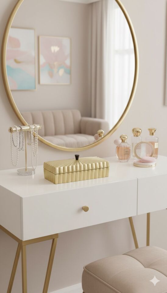LINES GOLD DIKDORTGEN KUTU 30X13X12 CM