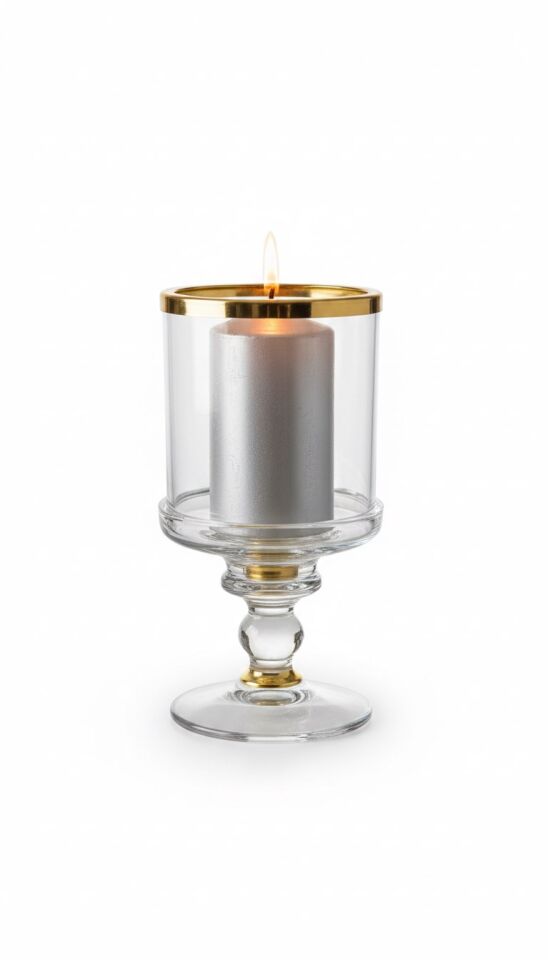 LORENA GOLD KRISTAL MUMLUK 7X7X14 CM