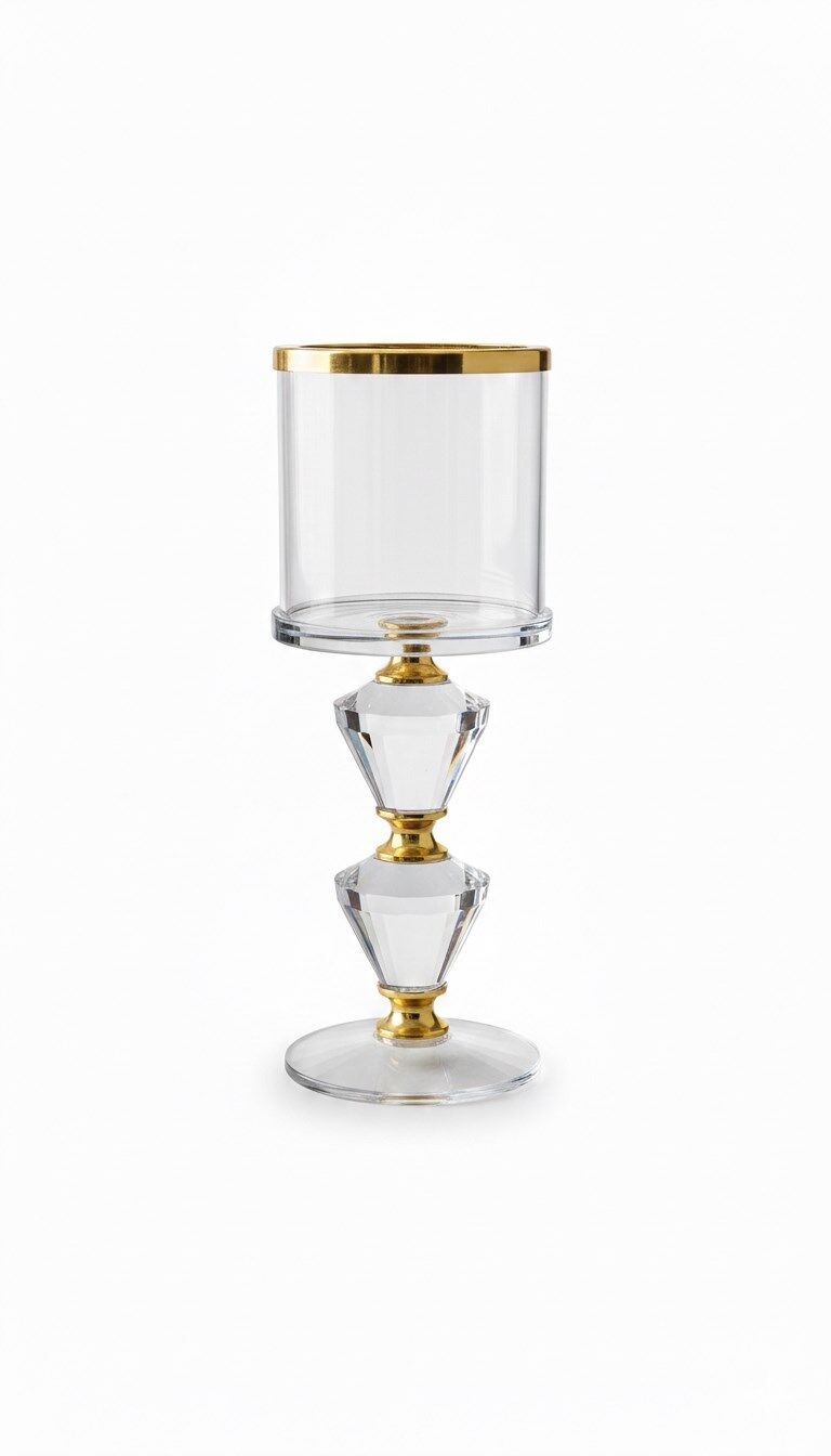 LORENA GOLD KRISTAL MUMLUK 7X7X19 CM