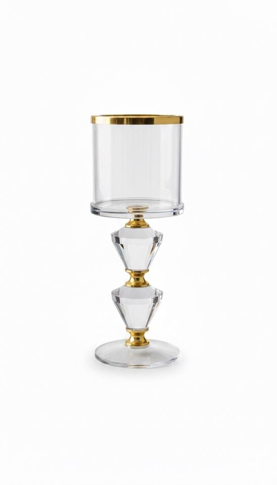LORENA GOLD KRISTAL MUMLUK 7X7X19 CM