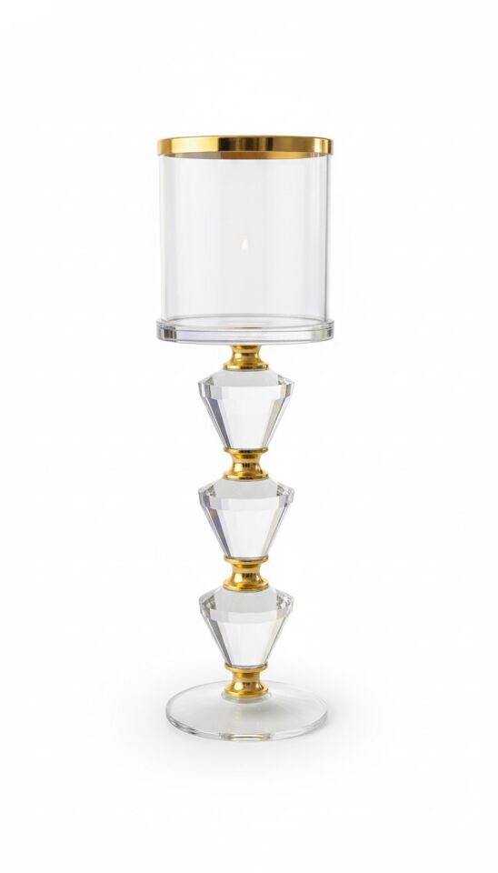 LORENA GOLD KRISTAL MUMLUK 7X7X24 CM
