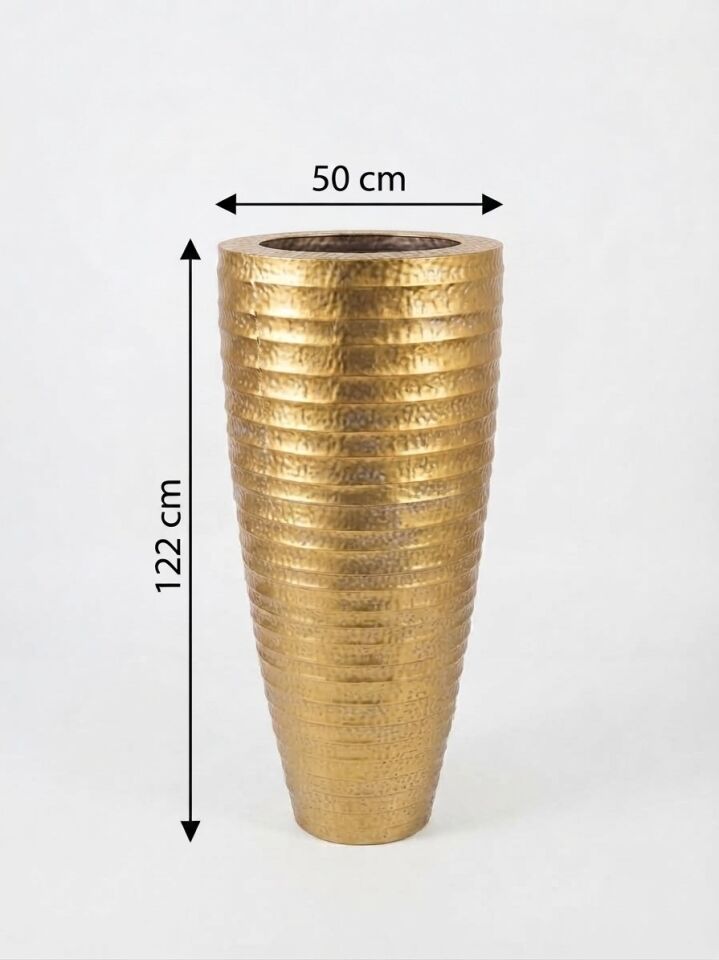 METAL DEKORATİF VAZO BÜYÜK BOY 122 x 50 cm