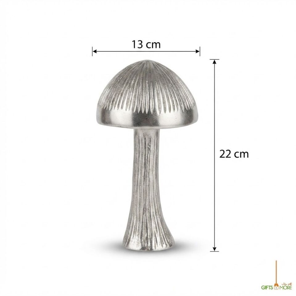 MUSHROOM SILVER OBJE ORTA BOY 13x13x22