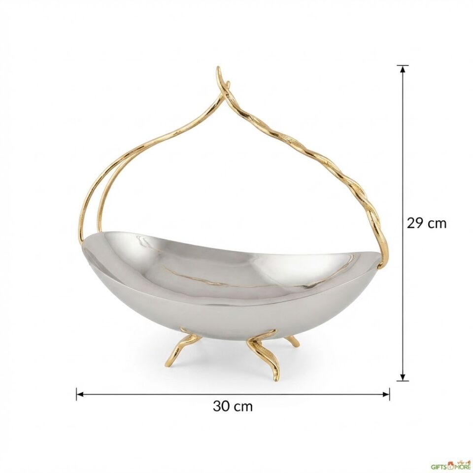 SEDEFLİ PASLANMAZ GONDOL SUNUM 30X18X30 CM