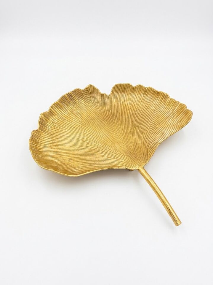 METAL GOLD YAPRAK DEKOR BÜYÜK BOY 40 x 43 CM