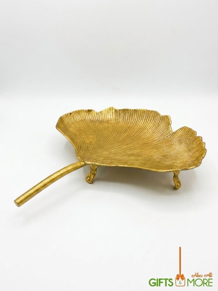 METAL GOLD YAPRAK DEKOR ORTA BOY 34 x 31 CM