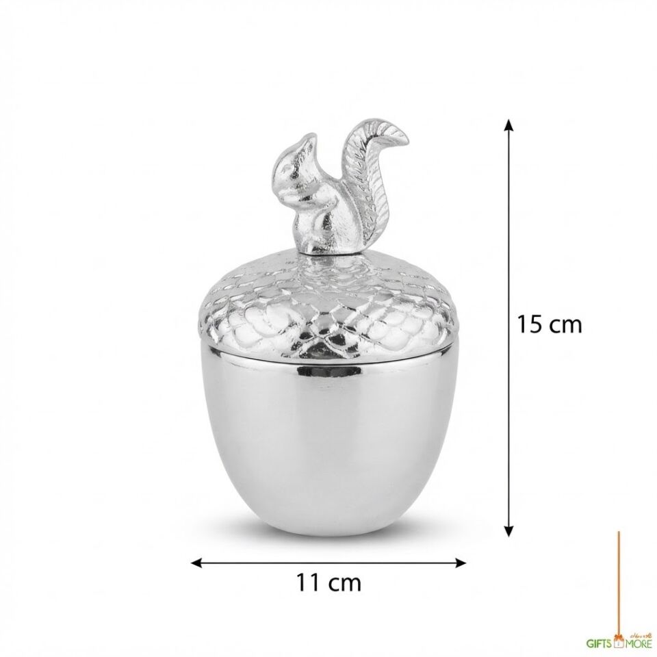 SİNCAP KAPAKLI SILVER DEKORATİF KUTU 11X11X15