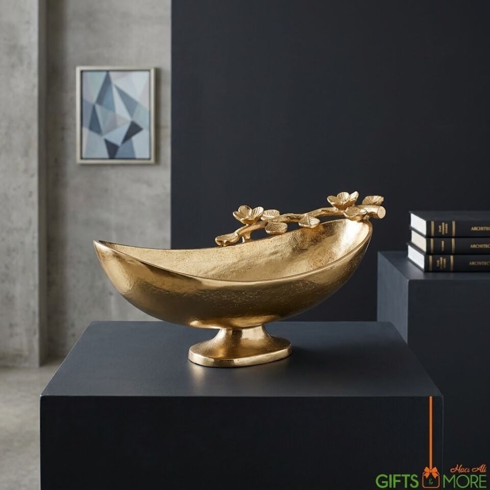 DOKU GOLD DEKORATİF GONDOL 45x20x17