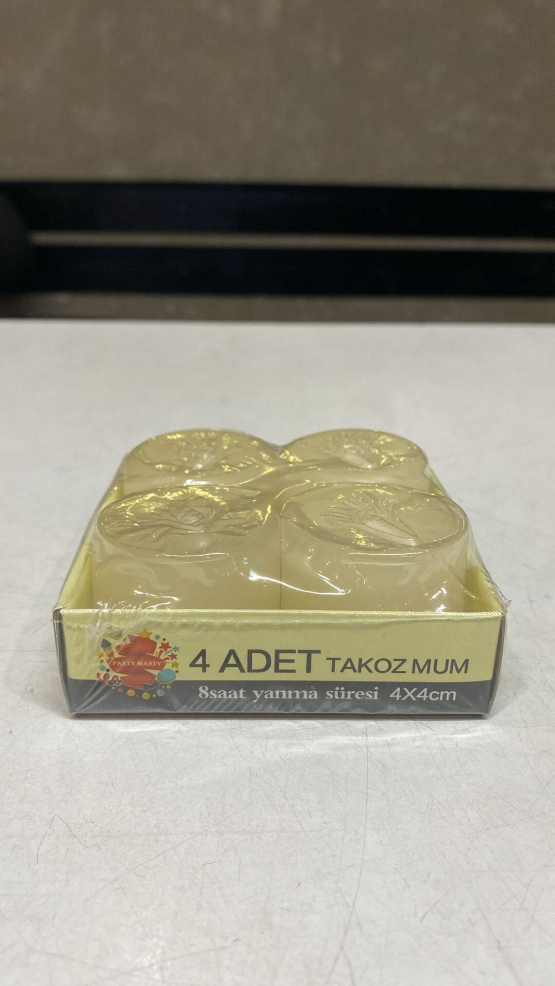 MUM TAKOZ 4*4 CM 4LÜ KREM RENK
