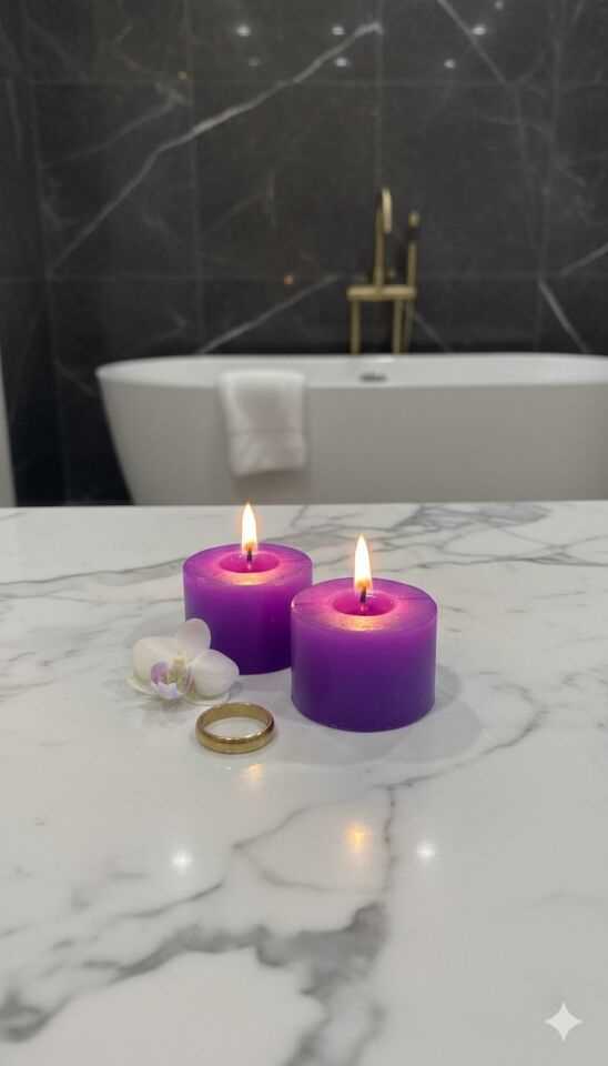 MUM TAKOZ 4*4 CM 4LÜ MOR RENK