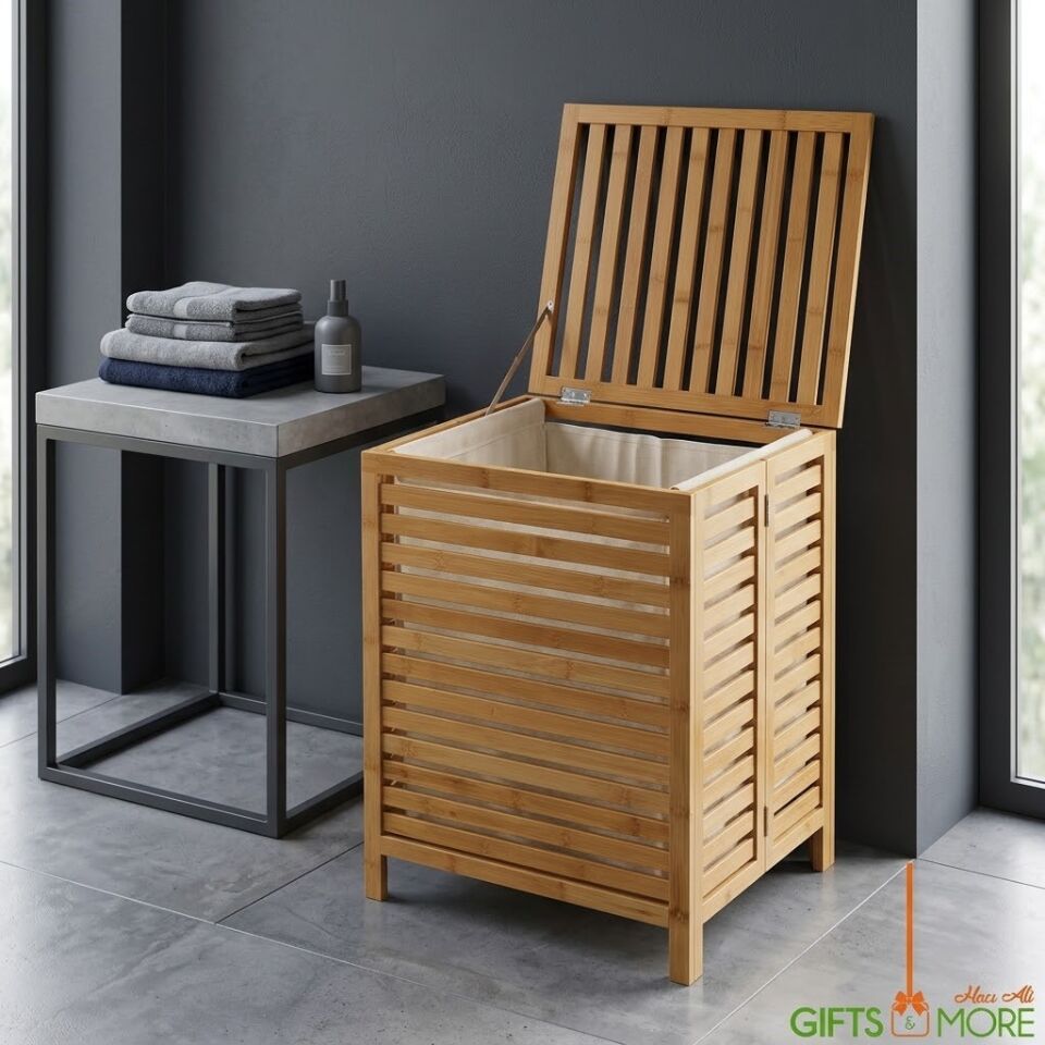 BAMBU KATLANIR ÇAMAŞIR SEPETİ