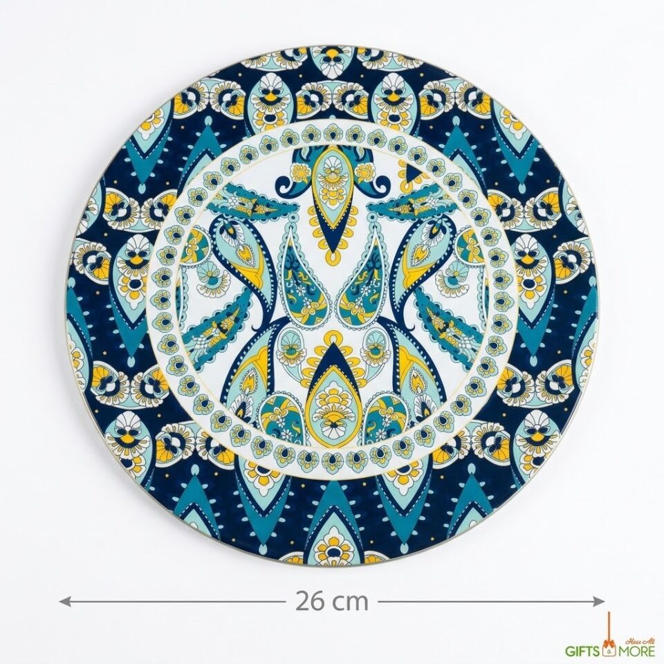 LOTUS BLUE SHAWL 6 PARÇA SERVİS TABAK