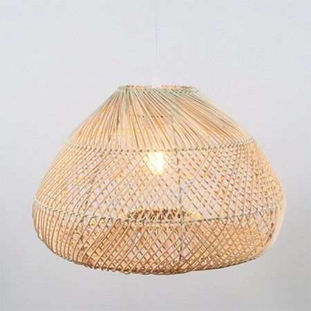 Panalı Dekoratif Doğal Rattan Sarkıt Avize (41 x 26)