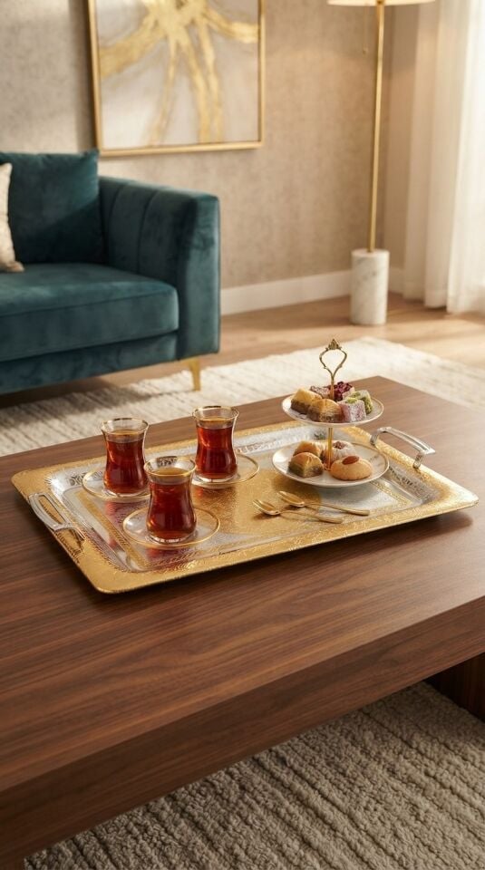 WİNTER DİKDORT. METAL TEPSİ 43 X 29 CM BYK