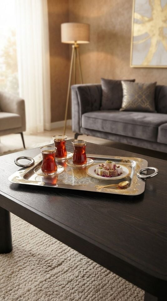 WİNTERBACH DİKDÖRT. METAL TEPSİ 40 X 26 CM - KÇK